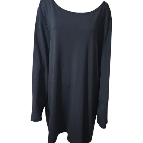 bryn Walker Made In USA Black 1X Twyla Tunic Lagenlook Oversized Ponte Knit NEW - Picture 5 of 9